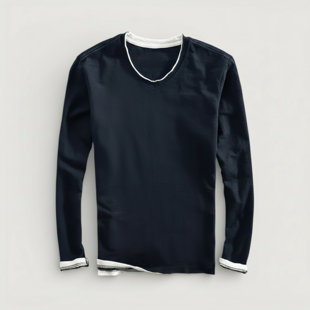 Natan – Sweter z dekoltem w serek